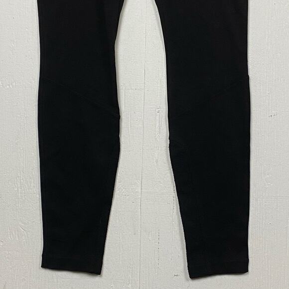Athleta Black Ponte Skinny Zipper Pockets Athleisure Moto Pants Size 6 - Picture 3 of 10